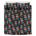DNA Strands Pattern Print Duvet Cover Bedding Set