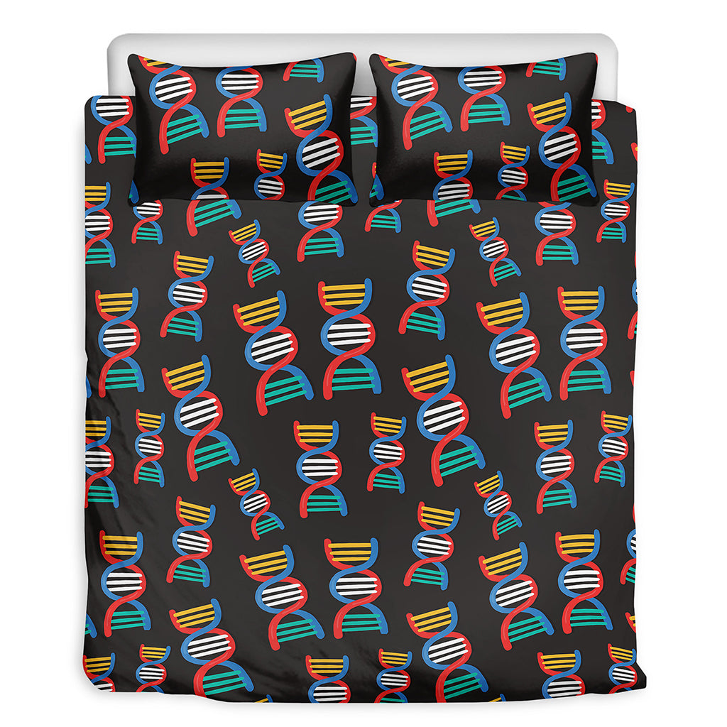DNA Strands Pattern Print Duvet Cover Bedding Set