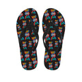 DNA Strands Pattern Print Flip Flops