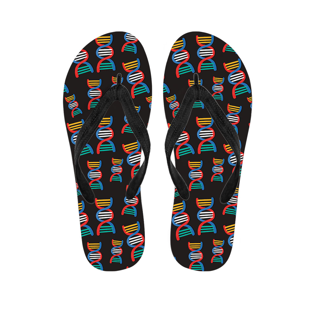 DNA Strands Pattern Print Flip Flops