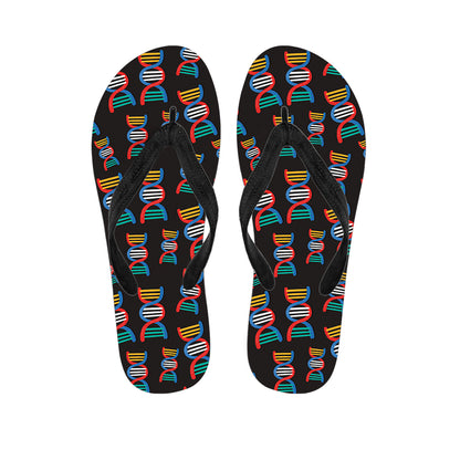 DNA Strands Pattern Print Flip Flops