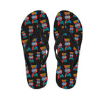 DNA Strands Pattern Print Flip Flops