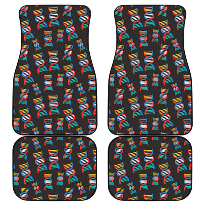 DNA Strands Pattern Print Front and Back Car Floor Mats