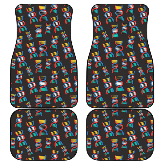 DNA Strands Pattern Print Front and Back Car Floor Mats