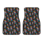 DNA Strands Pattern Print Front Car Floor Mats