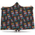 DNA Strands Pattern Print Hooded Blanket
