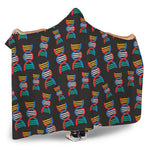 DNA Strands Pattern Print Hooded Blanket