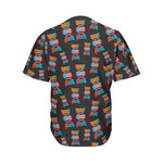 DNA Strands Pattern Print Men's Baseball Jersey