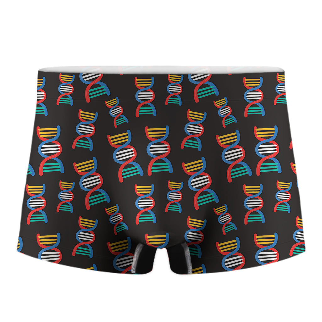 DNA Strands Pattern Print Men's Boxer Briefs