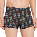 DNA Strands Pattern Print Men's Boxer Briefs