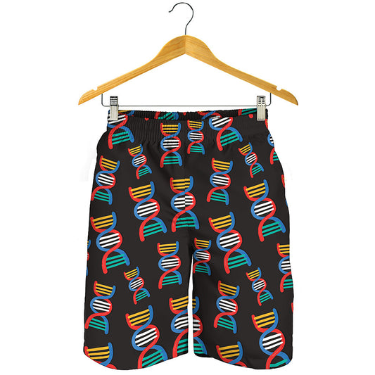 DNA Strands Pattern Print Men's Shorts