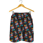 DNA Strands Pattern Print Men's Shorts