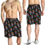 DNA Strands Pattern Print Men's Shorts