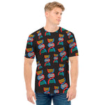 DNA Strands Pattern Print Men's T-Shirt