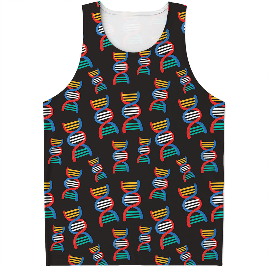 DNA Strands Pattern Print Men's Tank Top
