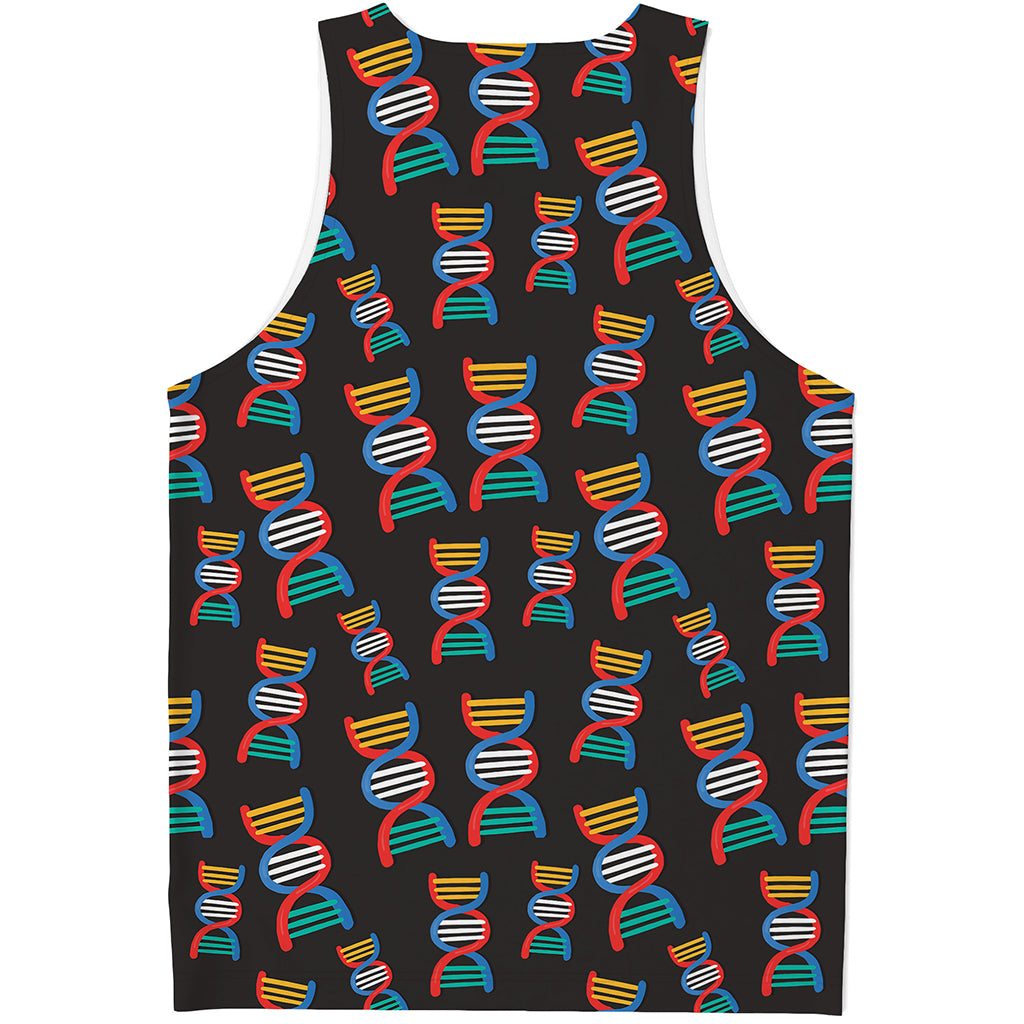 DNA Strands Pattern Print Men's Tank Top