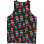 DNA Strands Pattern Print Men's Tank Top
