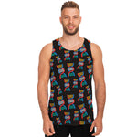 DNA Strands Pattern Print Men's Tank Top