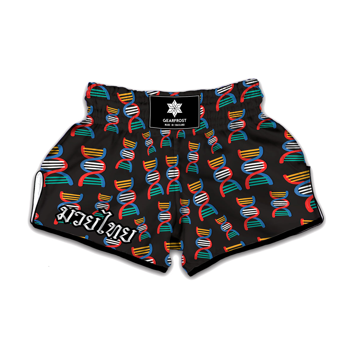 DNA Strands Pattern Print Muay Thai Boxing Shorts