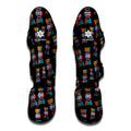 DNA Strands Pattern Print Muay Thai Shin Guards