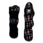 DNA Strands Pattern Print Muay Thai Shin Guard