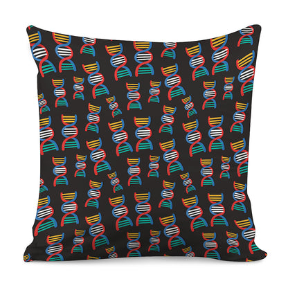 DNA Strands Pattern Print Pillow Cover