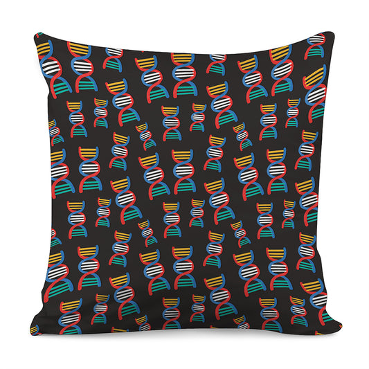 DNA Strands Pattern Print Pillow Cover