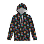 DNA Strands Pattern Print Pullover Hoodie
