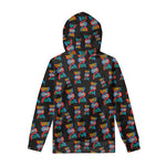 DNA Strands Pattern Print Pullover Hoodie