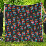 DNA Strands Pattern Print Quilt