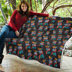 DNA Strands Pattern Print Quilt