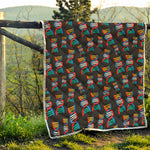 DNA Strands Pattern Print Quilt
