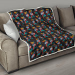 DNA Strands Pattern Print Quilt