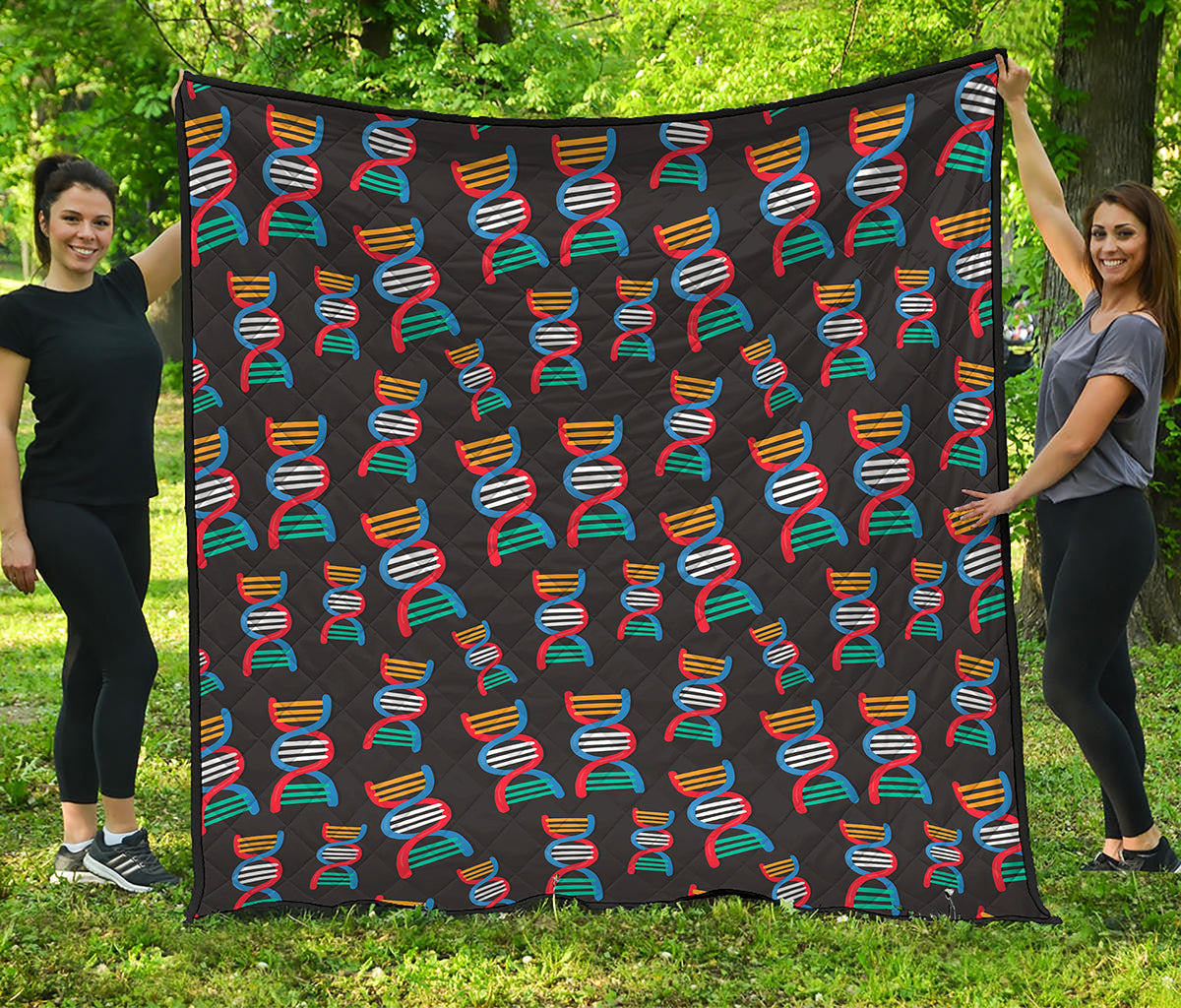 DNA Strands Pattern Print Quilt