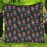 DNA Strands Pattern Print Quilt