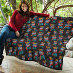 DNA Strands Pattern Print Quilt