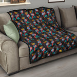 DNA Strands Pattern Print Quilt