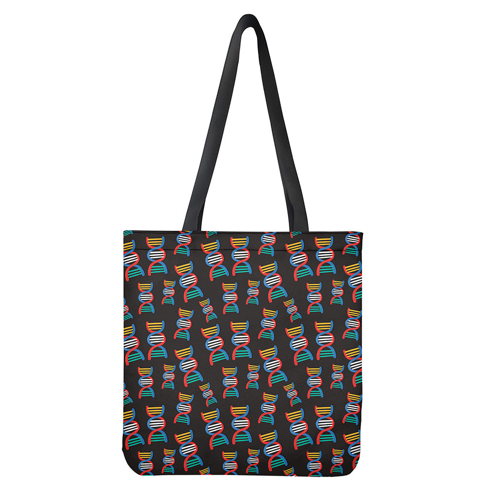 DNA Strands Pattern Print Tote Bag