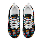 DNA Strands Pattern Print White Sneakers