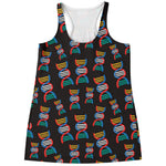 DNA Strands Pattern Print Women's Racerback Tank Top