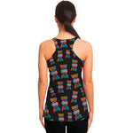 DNA Strands Pattern Print Women's Racerback Tank Top