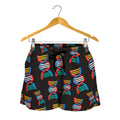 DNA Strands Pattern Print Women's Shorts
