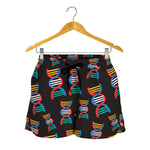DNA Strands Pattern Print Women's Shorts