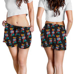 DNA Strands Pattern Print Women's Shorts