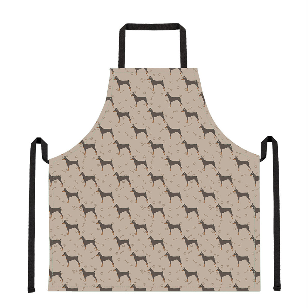 Doberman Pinscher Pattern Print Apron