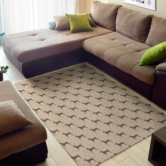 Doberman Pinscher Pattern Print Area Rug