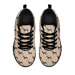 Doberman Pinscher Pattern Print Black Sneakers