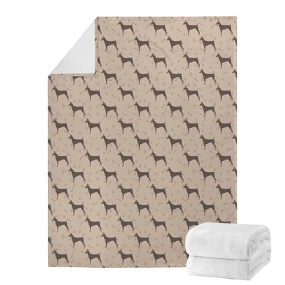 Doberman Pinscher Pattern Print Blanket