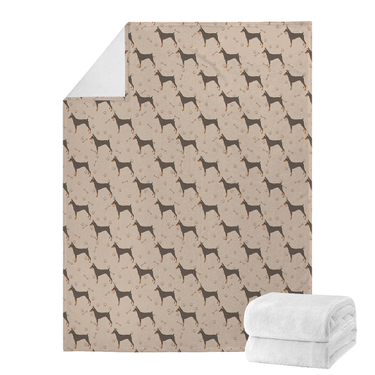 Doberman Pinscher Pattern Print Blanket