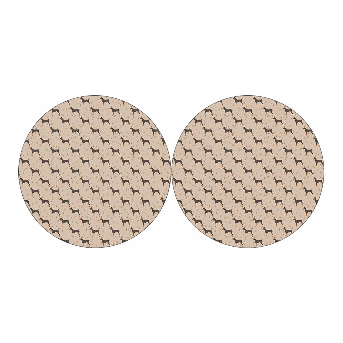 Doberman Pinscher Pattern Print Car Coasters